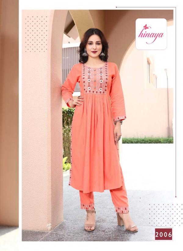 Hinaya Chahek Vol 2 Trendy Wear Kurti With Pant Collection